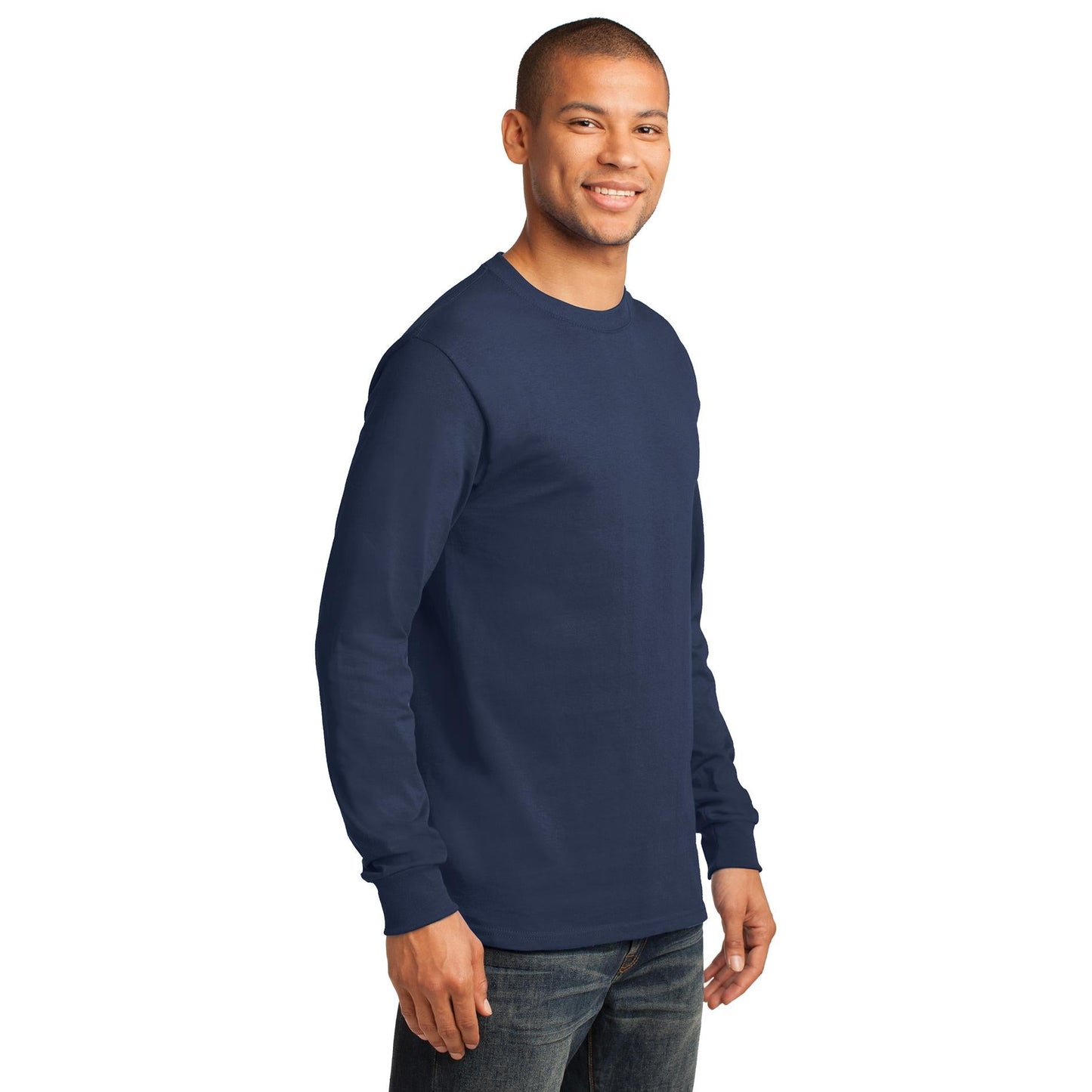 White Long Sleeve T-Shirt - Port & Company - Comfortable Fit