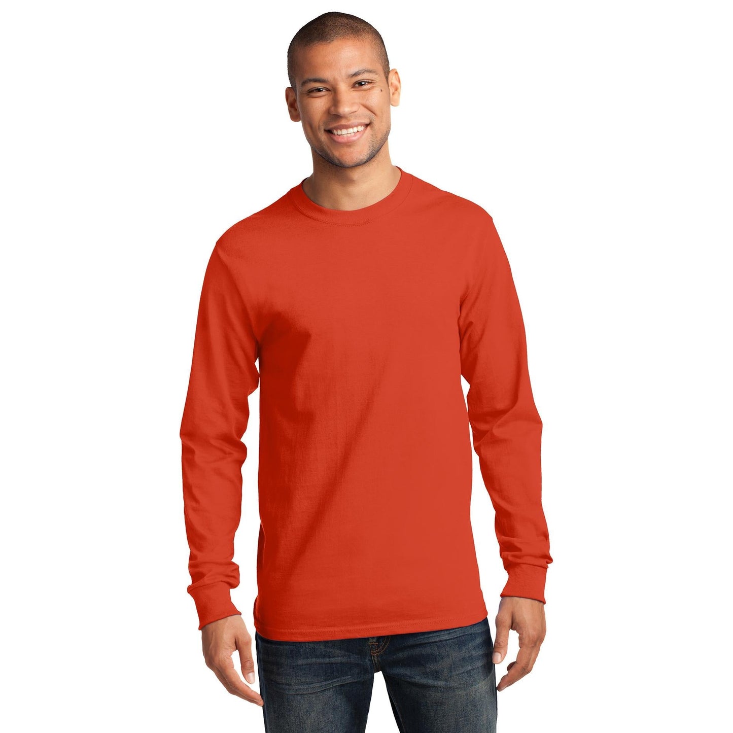 White Long Sleeve T-Shirt - Port & Company - Comfortable Fit