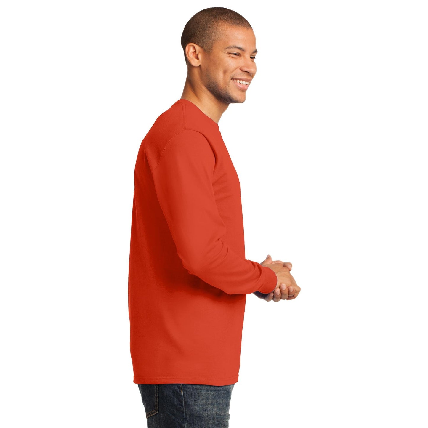 White Long Sleeve T-Shirt - Port & Company - Comfortable Fit