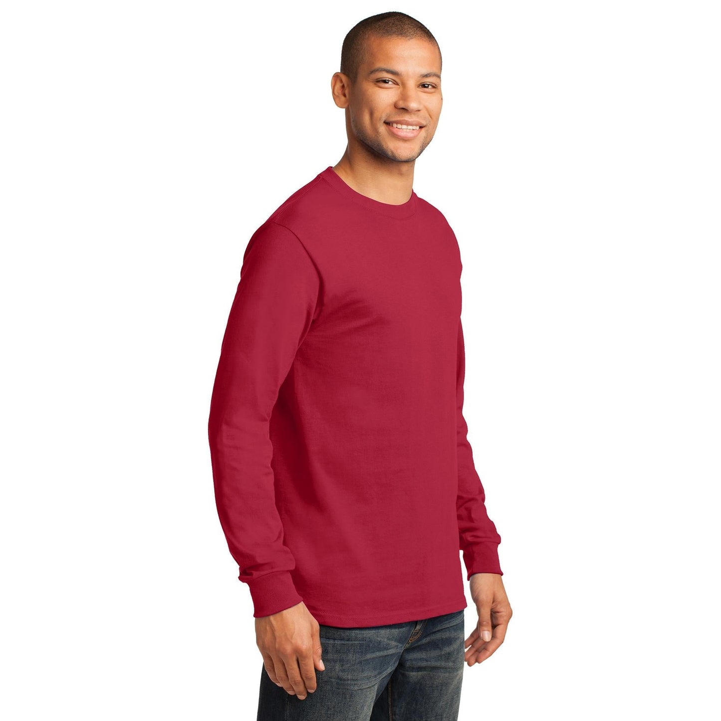 White Long Sleeve T-Shirt - Port & Company - Comfortable Fit