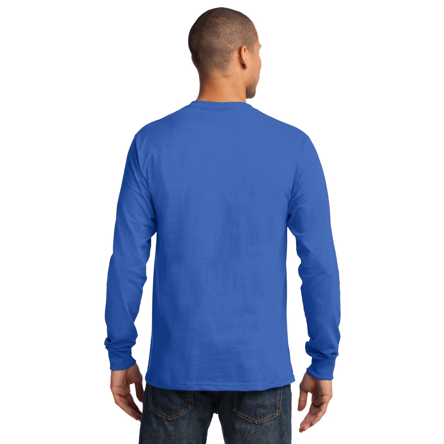White Long Sleeve T-Shirt - Port & Company - Comfortable Fit