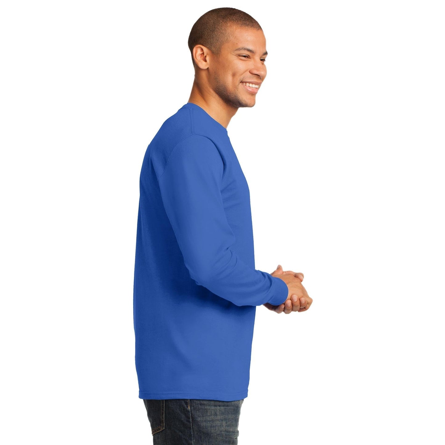 White Long Sleeve T-Shirt - Port & Company - Comfortable Fit