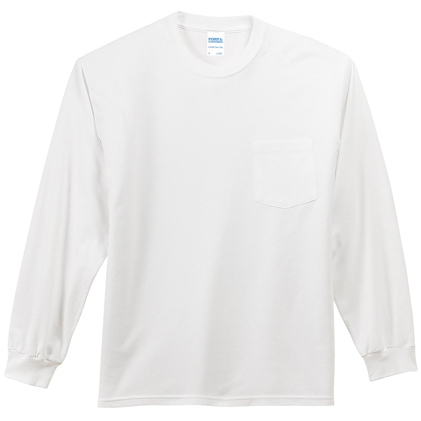 White Long Sleeve T-Shirt - Port & Company - Comfortable Fit