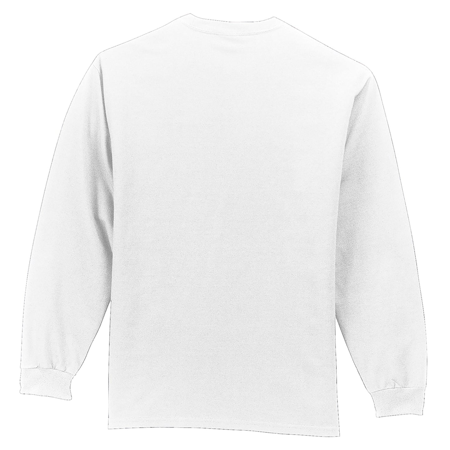 White Long Sleeve T-Shirt - Port & Company - Comfortable Fit