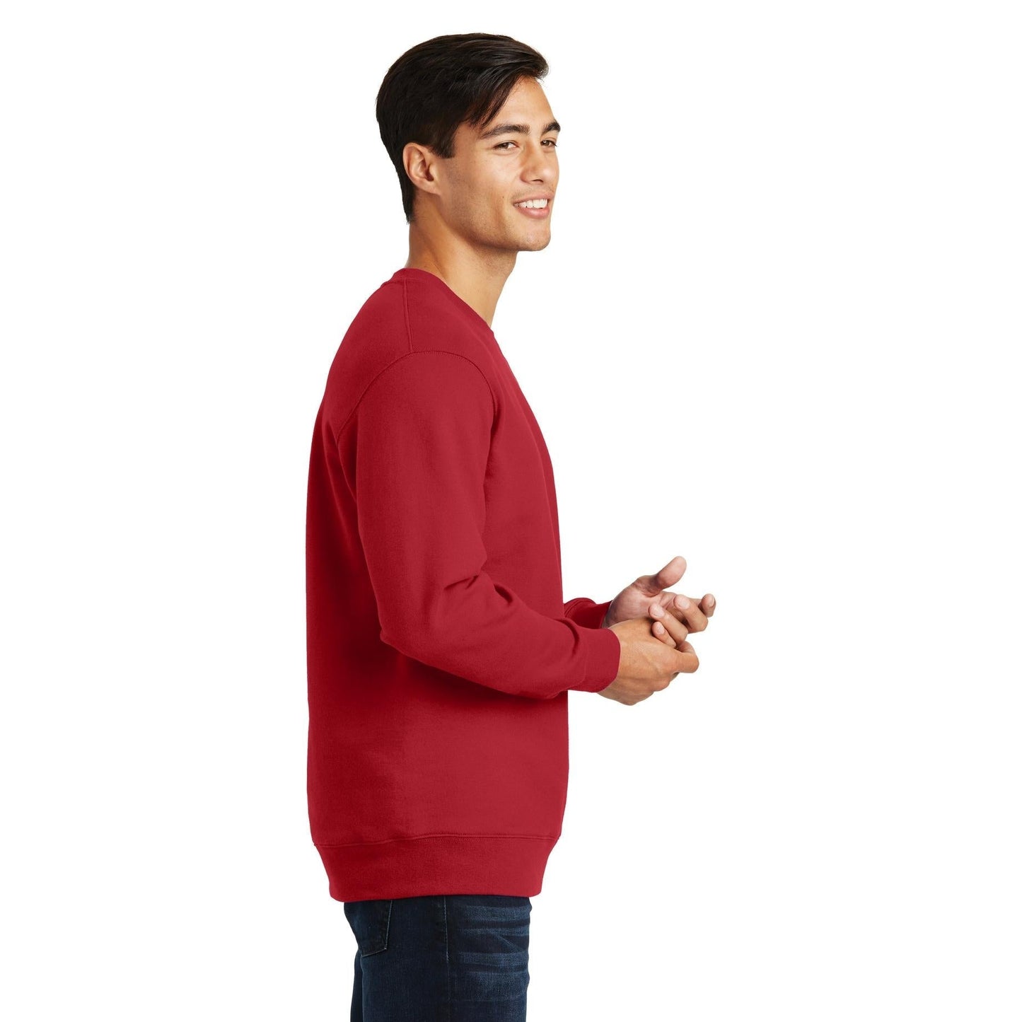 White Fleece Sweatshirt - Port & Company - Soft Touch
