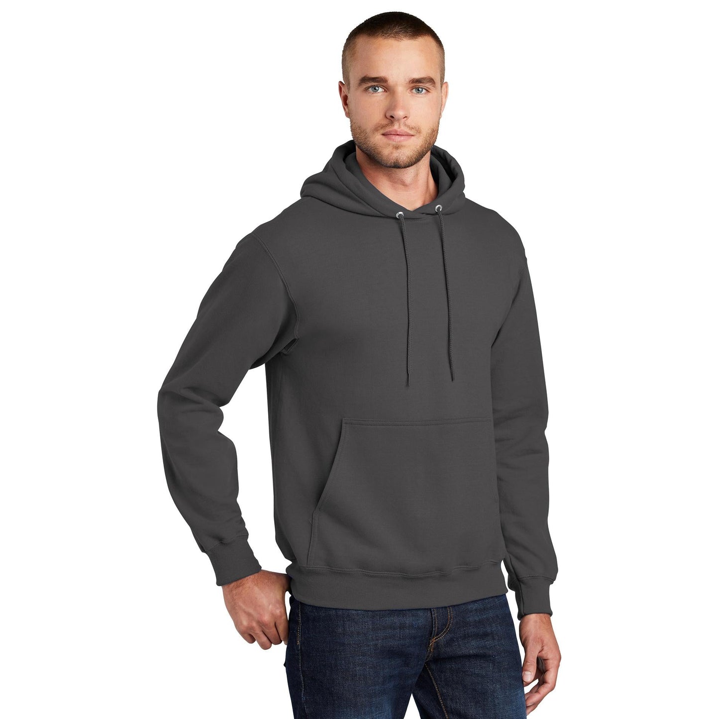 White Sweatshirts - Port & Company - Soft Fleece Hoodie