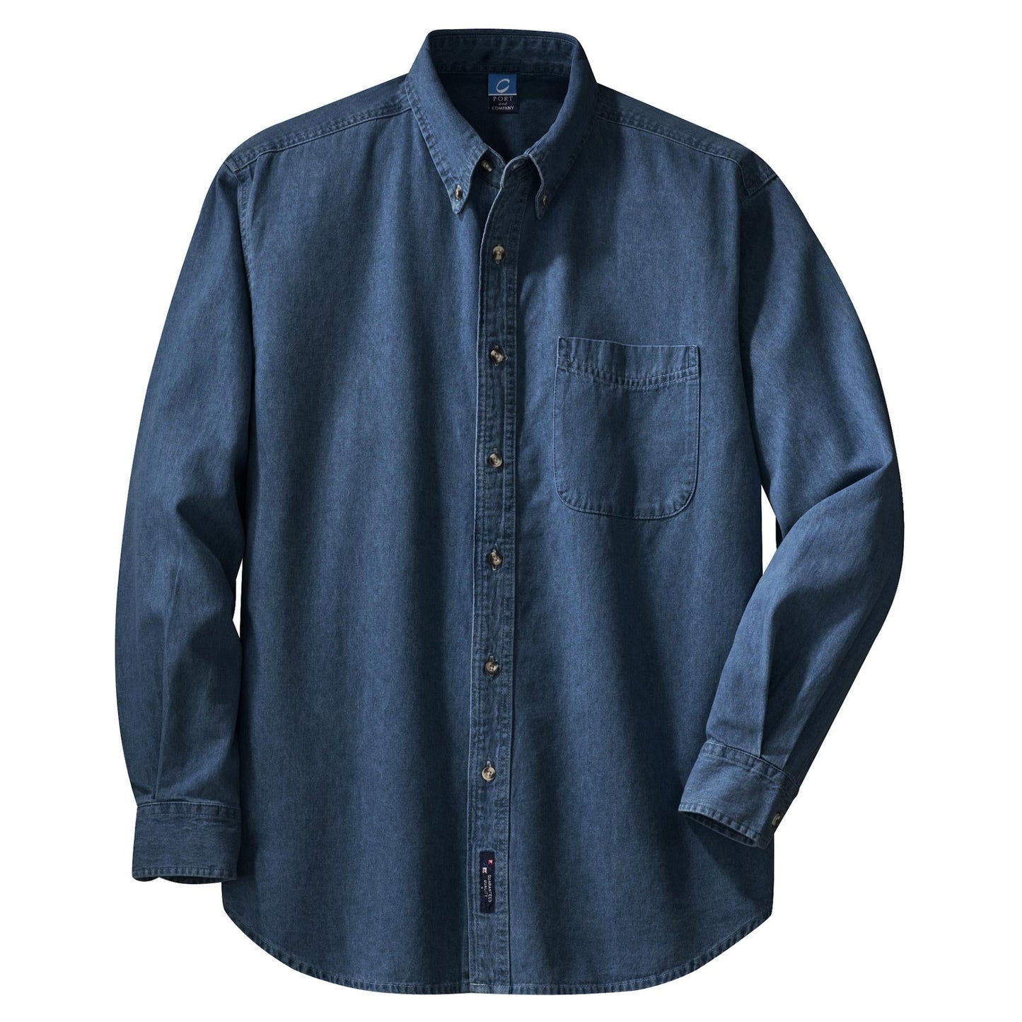 Ink Blue Denim Shirt - Port & Company - Stylish Fabric