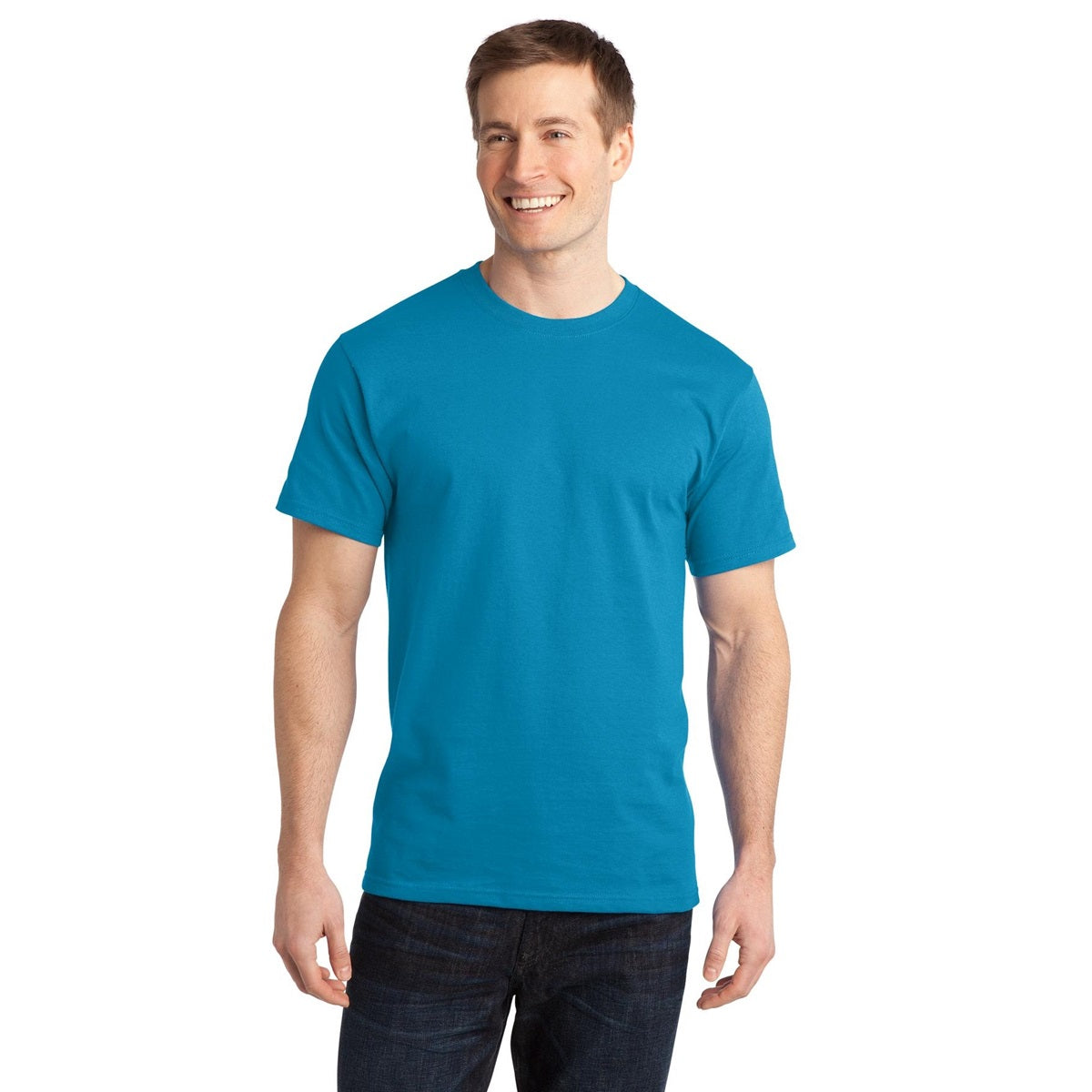Aquatic Blue T-Shirt - Port & Company - Comfortable Cotton