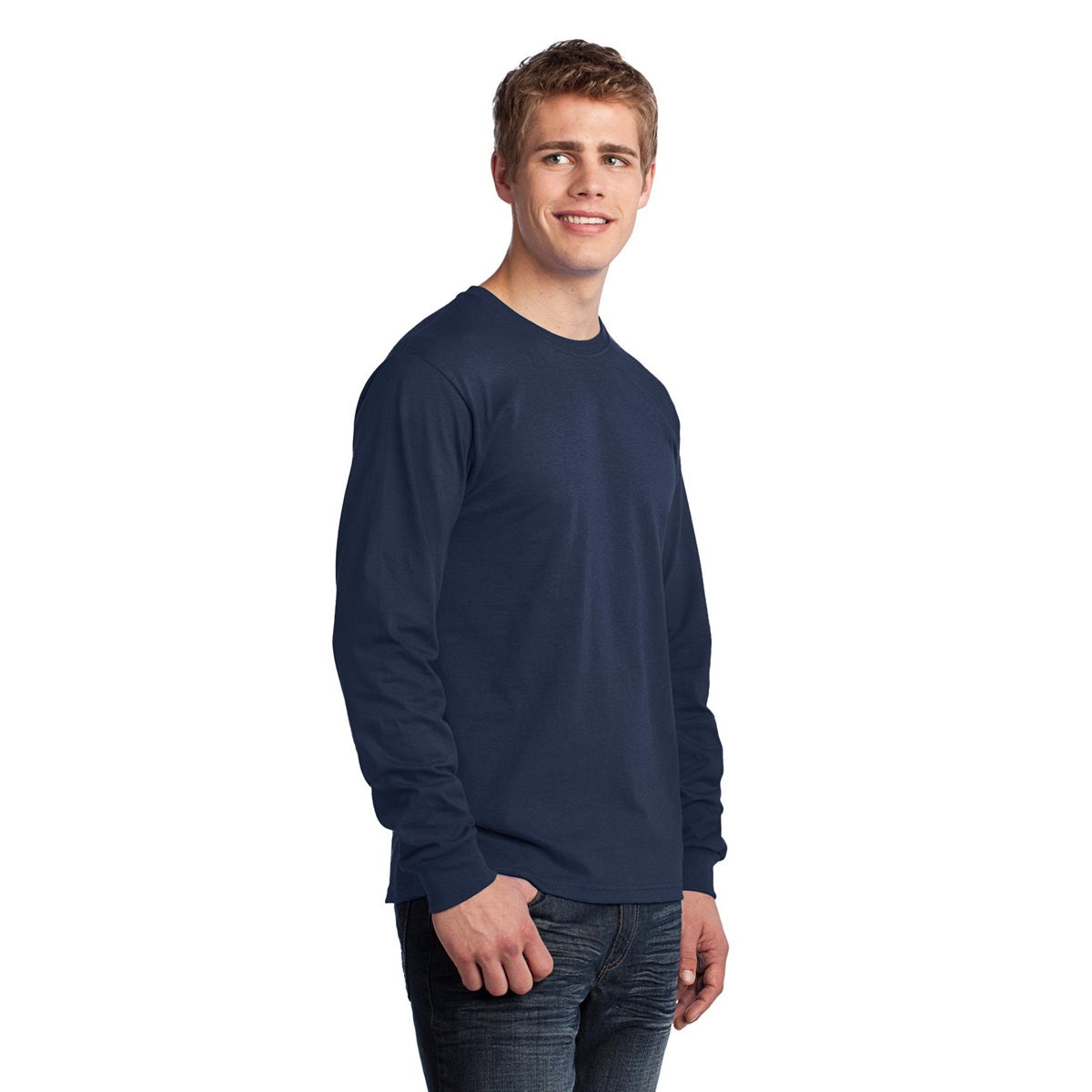 Heather Navy T-Shirts - Port & Company - Soft Cotton