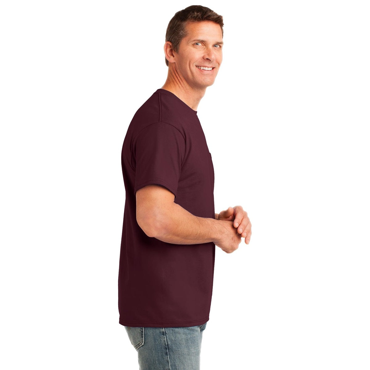 Ash T-Shirts - Soft Pocket Tee - Port & Company - Cozy Fit