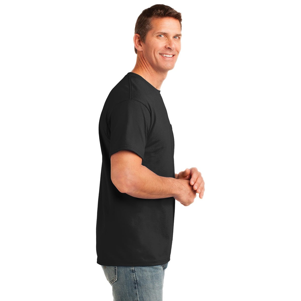 Ash T-Shirts - Soft Pocket Tee - Port & Company - Cozy Fit