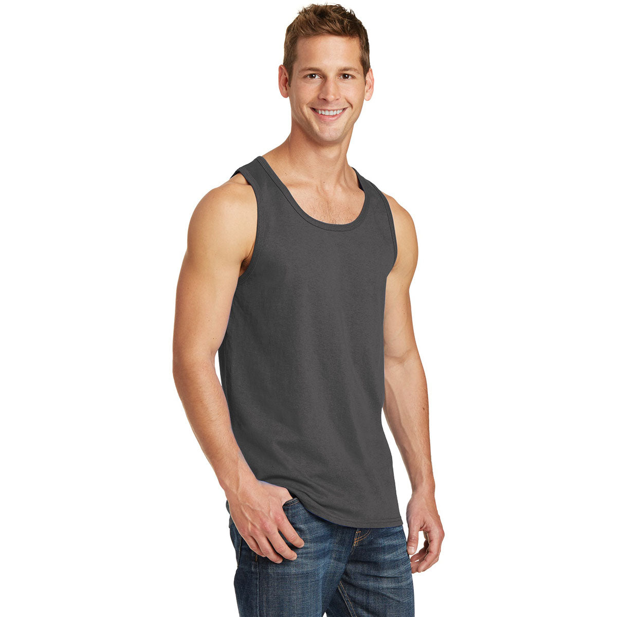 Athletic Heather Tank Tops - Port & Company - Soft Cotton