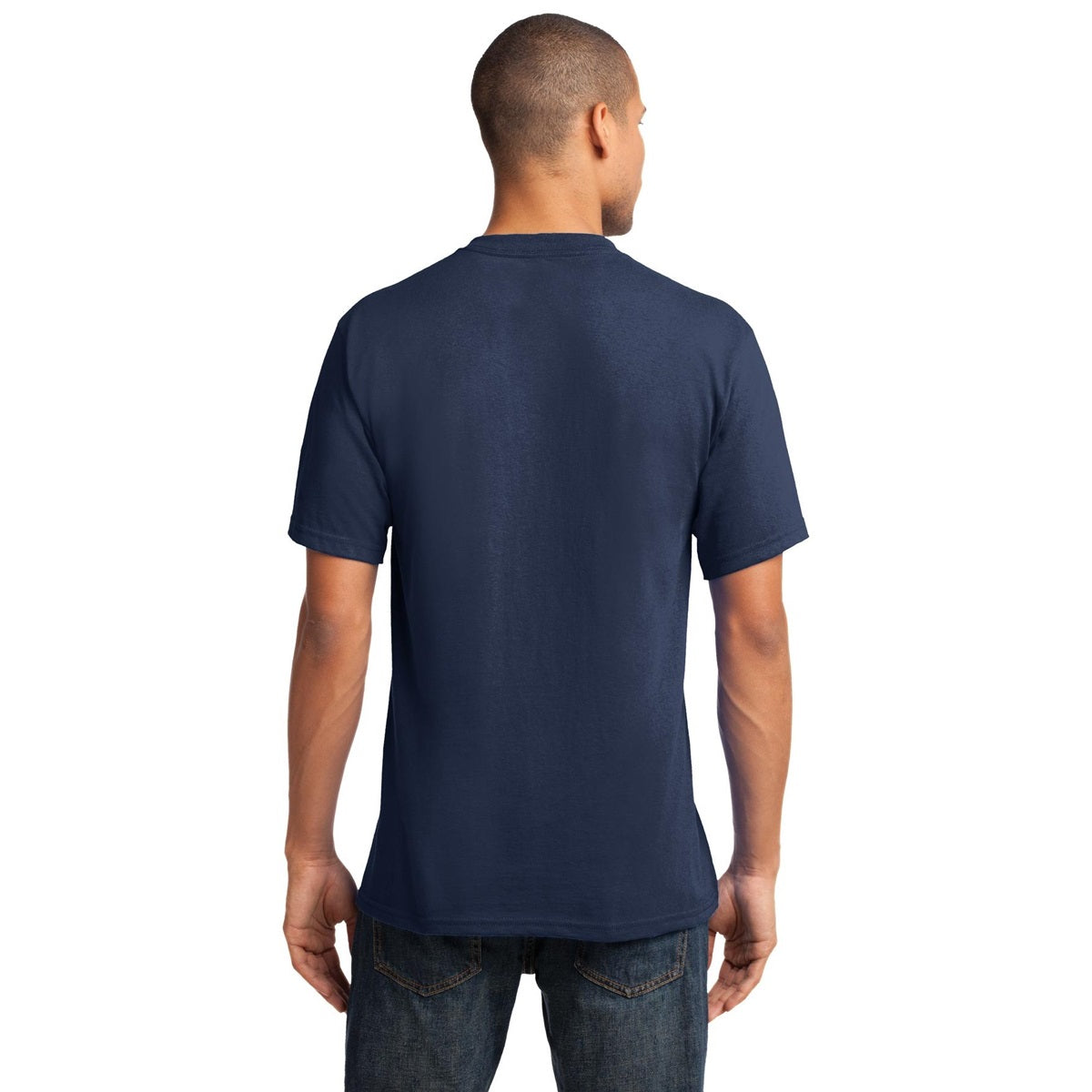 Dark Heather Grey T-Shirt - Port & Company - Stylish V-Neck