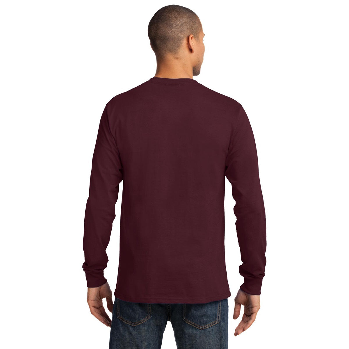 White Long Sleeve T-Shirt - Port & Company - Comfortable Fit