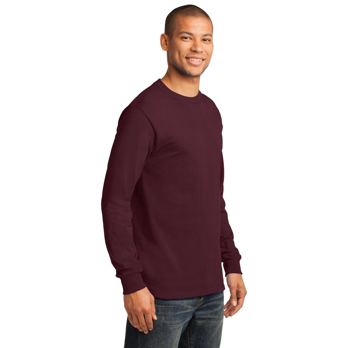 White Long Sleeve T-Shirt - Port & Company - Comfortable Fit