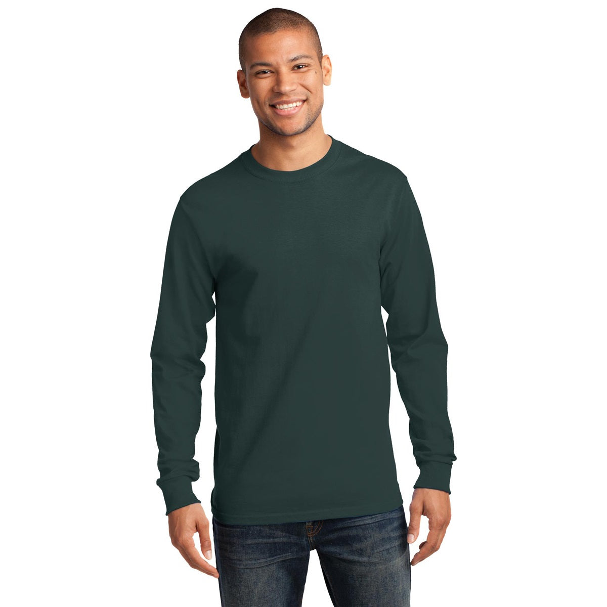 White Long Sleeve T-Shirt - Port & Company - Comfortable Fit