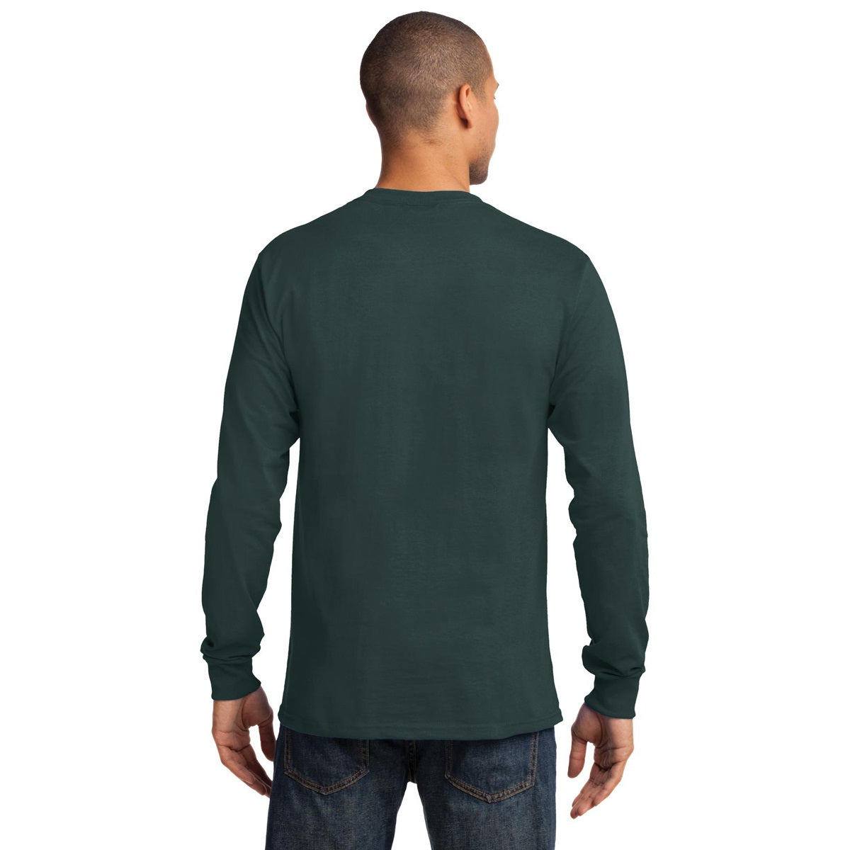White Long Sleeve T-Shirt - Port & Company - Comfortable Fit