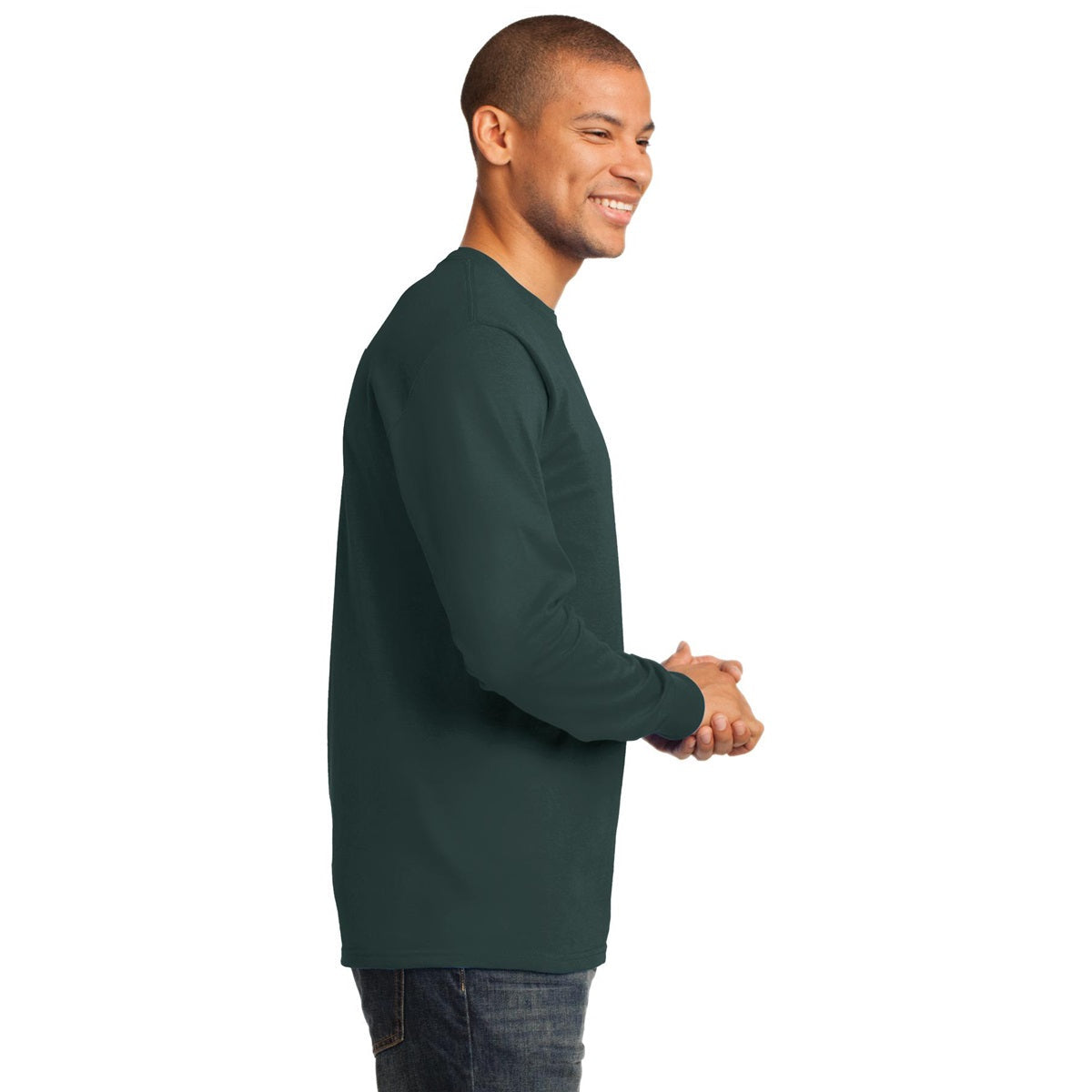 White Long Sleeve T-Shirt - Port & Company - Comfortable Fit