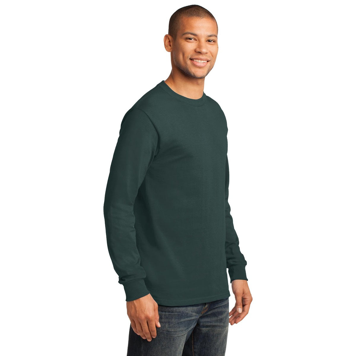 White Long Sleeve T-Shirt - Port & Company - Comfortable Fit