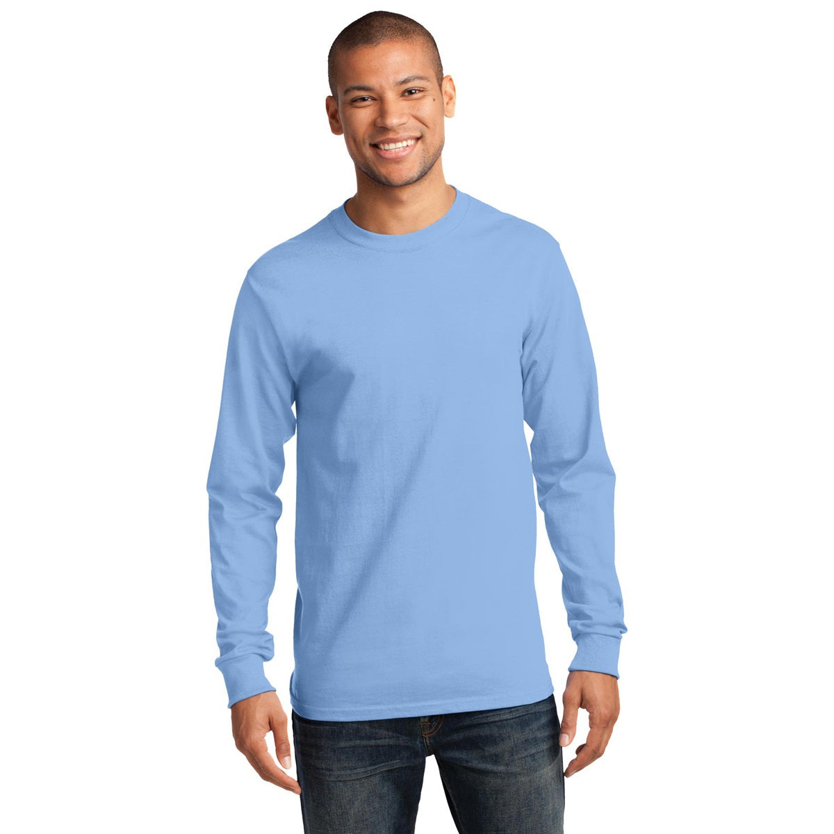 White Long Sleeve T-Shirt - Port & Company - Comfortable Fit