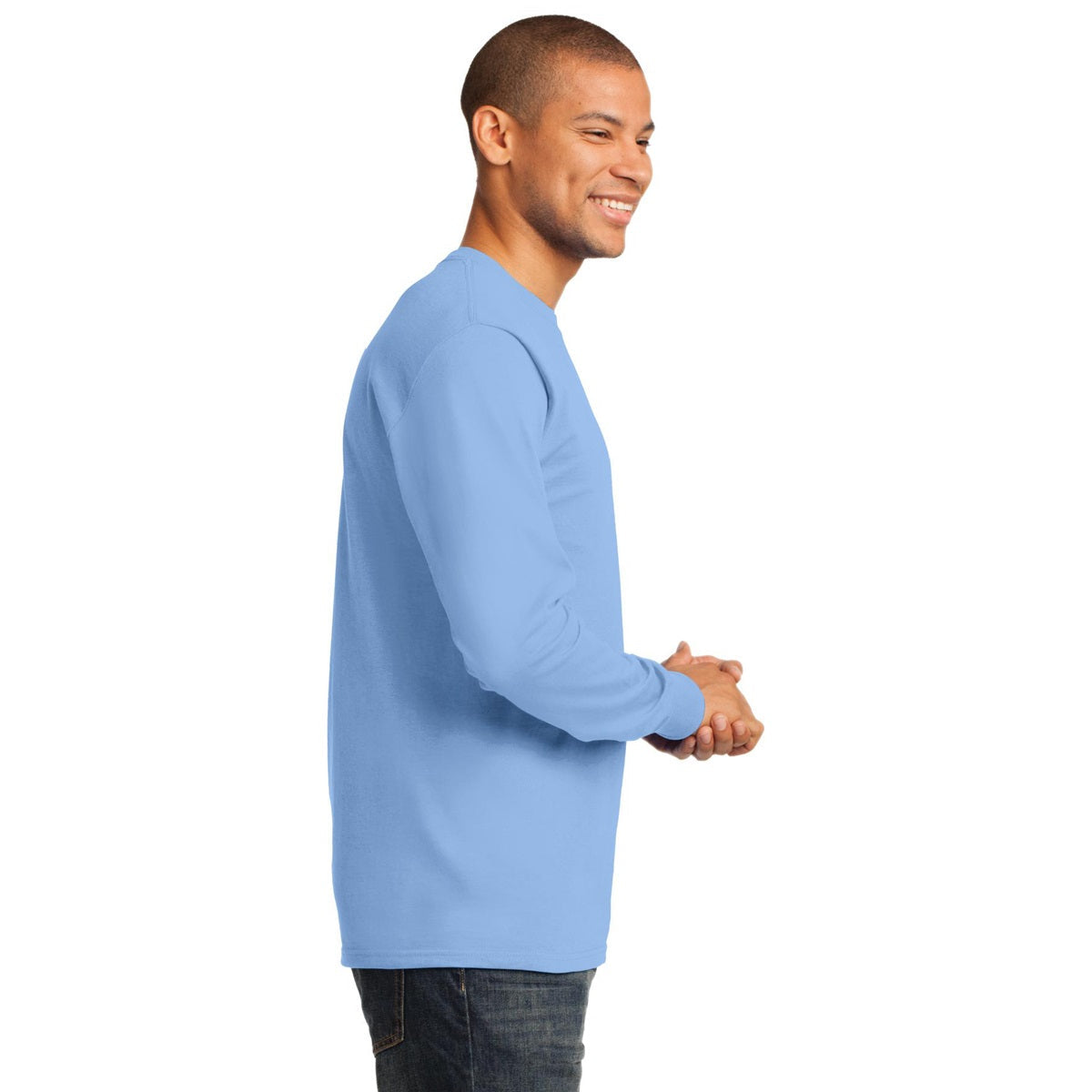 White Long Sleeve T-Shirt - Port & Company - Comfortable Fit