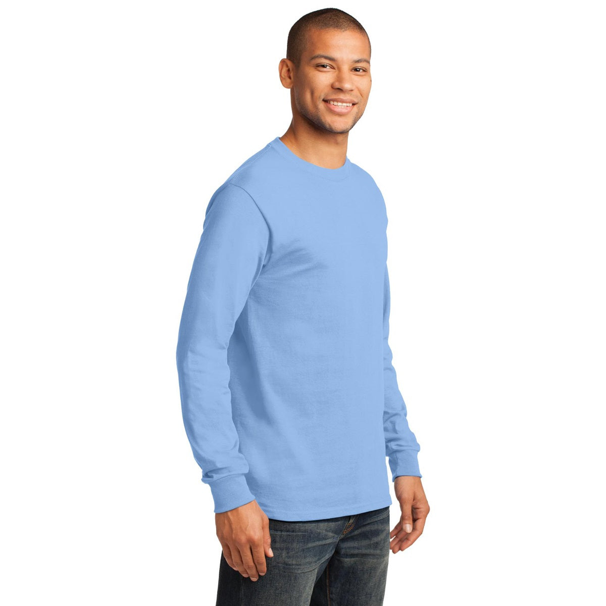 White Long Sleeve T-Shirt - Port & Company - Comfortable Fit