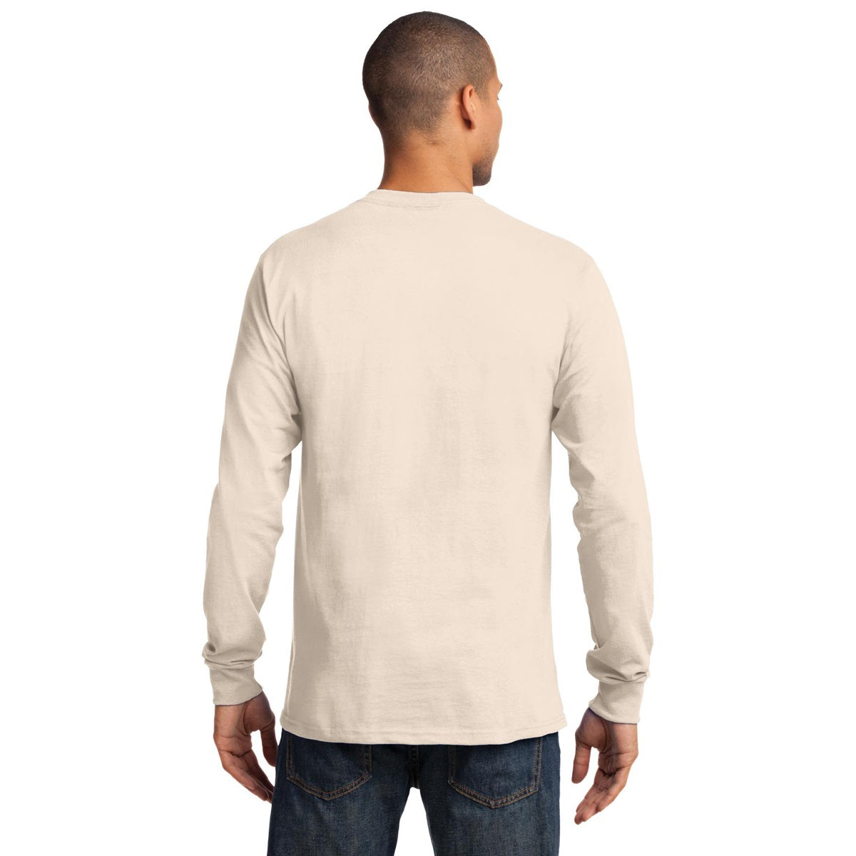 White Long Sleeve T-Shirt - Port & Company - Comfortable Fit