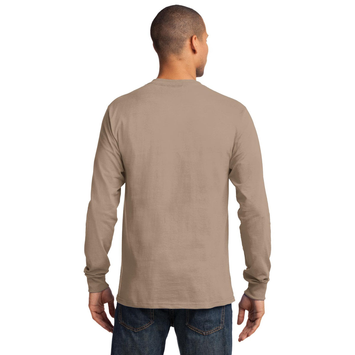 White Long Sleeve T-Shirt - Port & Company - Comfortable Fit