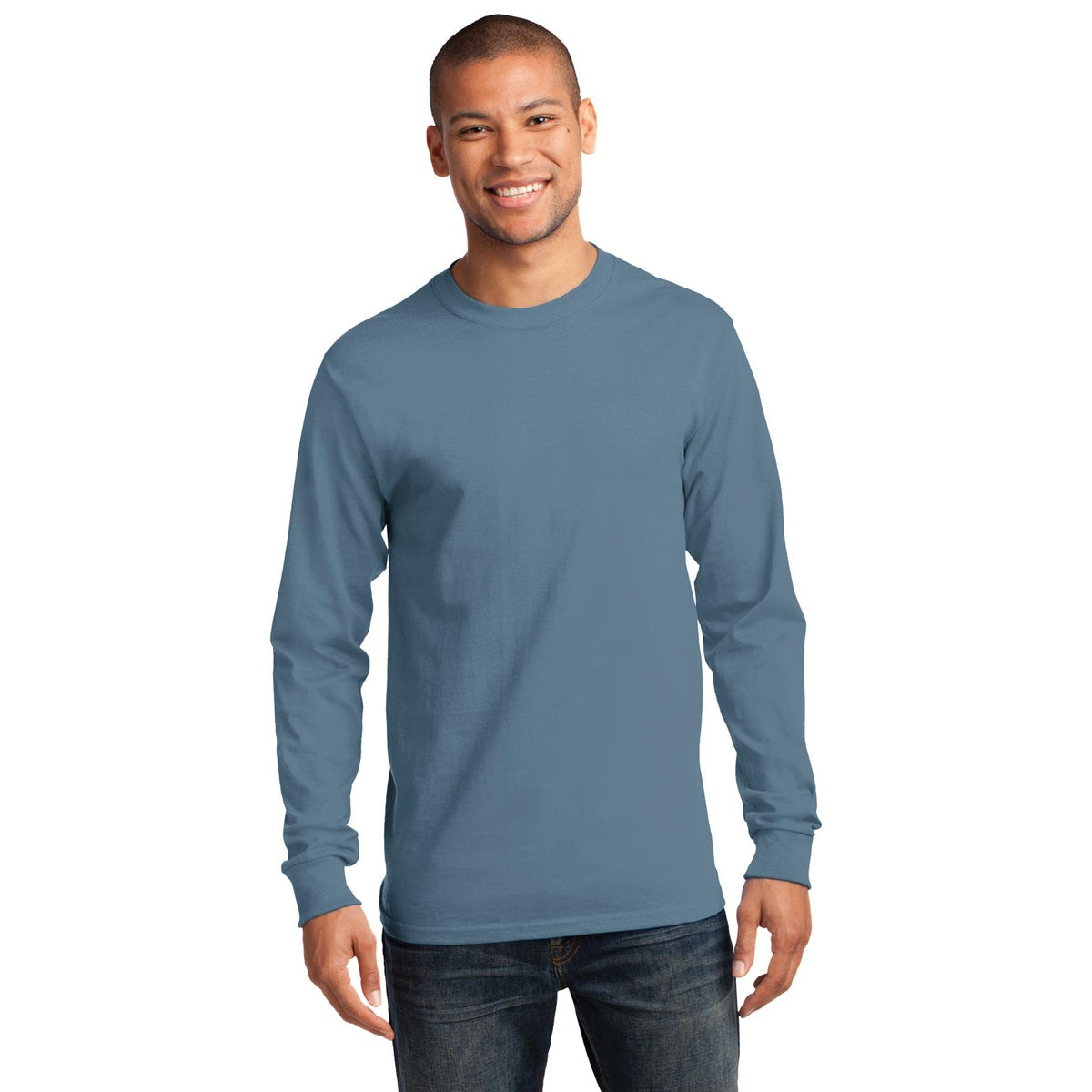 White Long Sleeve T-Shirt - Port & Company - Comfortable Fit
