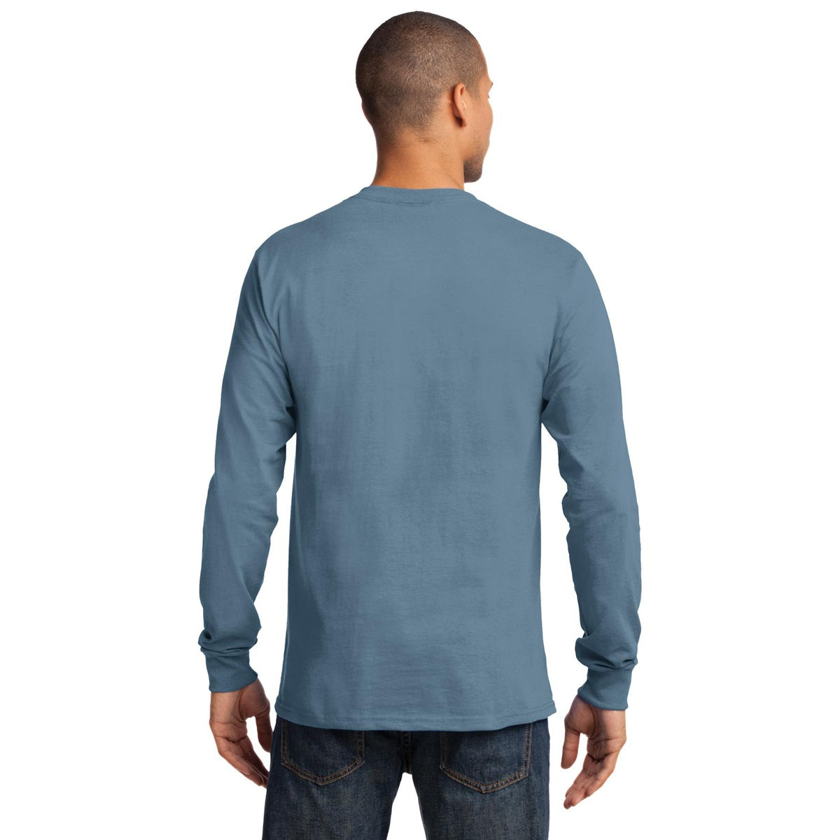 White Long Sleeve T-Shirt - Port & Company - Comfortable Fit
