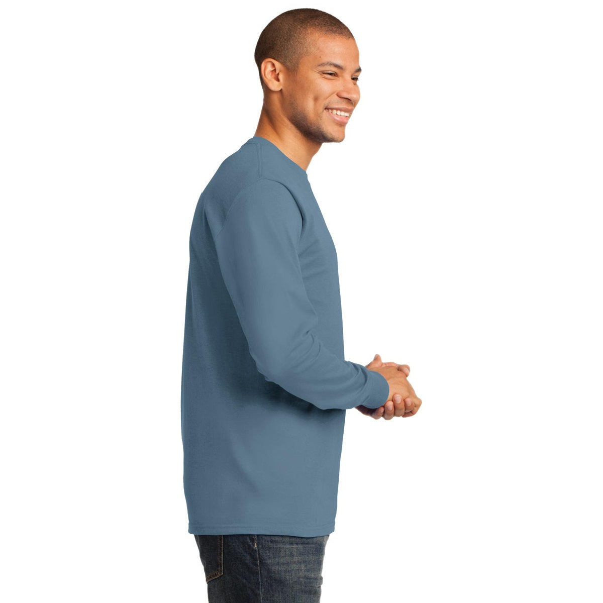 White Long Sleeve T-Shirt - Port & Company - Comfortable Fit