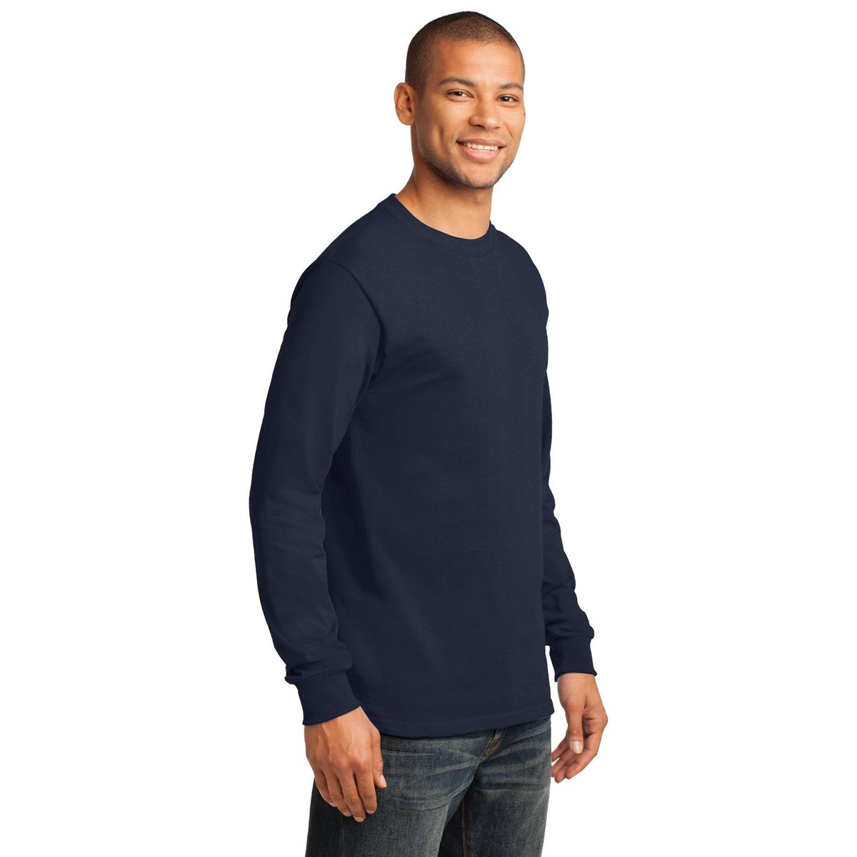 White Long Sleeve T-Shirt - Port & Company - Comfortable Fit