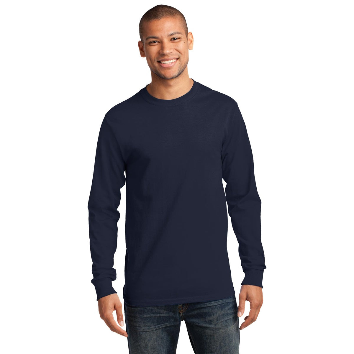 White Long Sleeve T-Shirt - Port & Company - Comfortable Fit