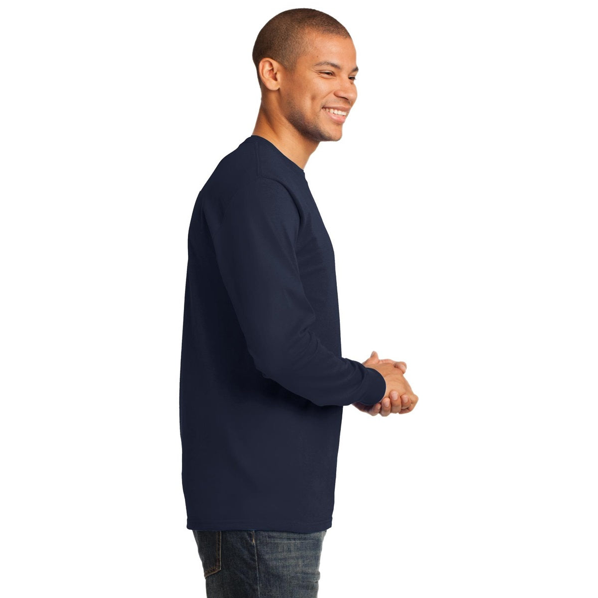 White Long Sleeve T-Shirt - Port & Company - Comfortable Fit