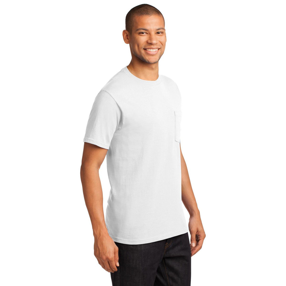 White T-Shirts - Port & Company - Soft Cotton Tee