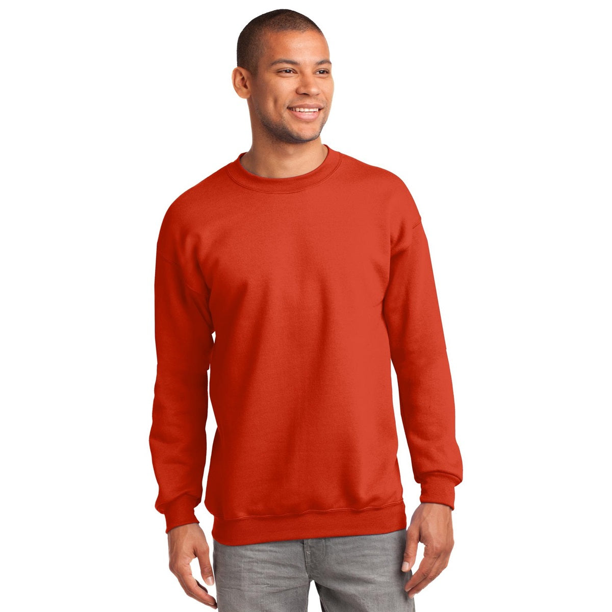 White Sweatshirts - Port & Company - Cozy Fleece - Comfort