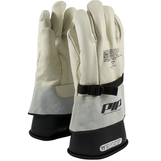 Gauntlet Cuff Leather Gloves - PIP - Durable Cowhide