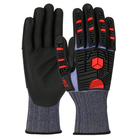 Blue Knit Gloves - PIP - Durable Cut-Resistant