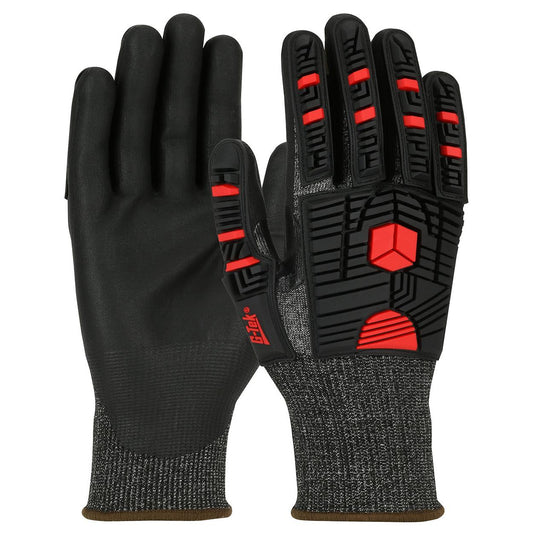 Black String Knit Gloves - PIP - Cut Resistant