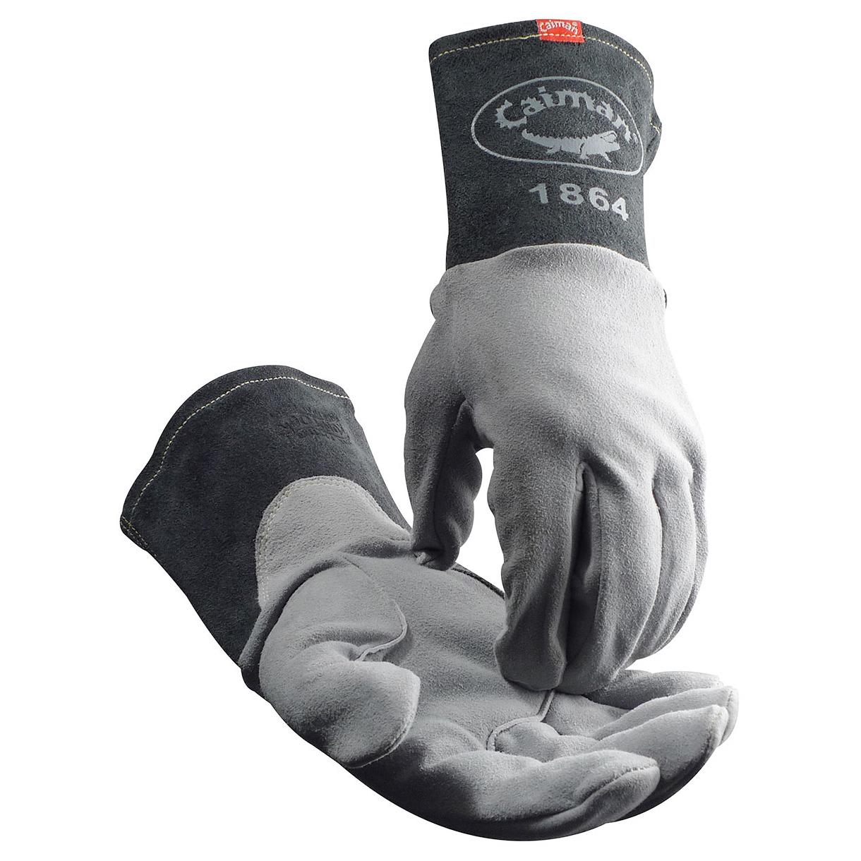 Gray Leather Gloves - PIP - Unlined Durability
