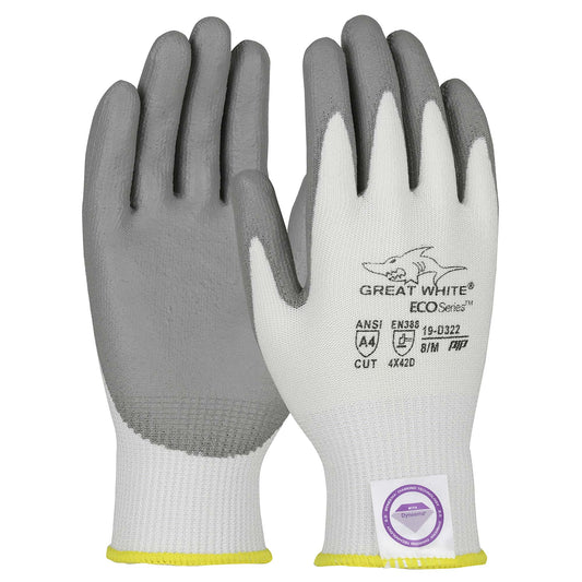 White String Knit Gloves - PIP - Durable Dyneema Grip
