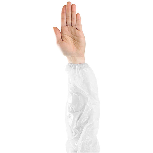 White Sleeves | PIP | 24Pe Single Use - PIP - Lightweight Polyethylene