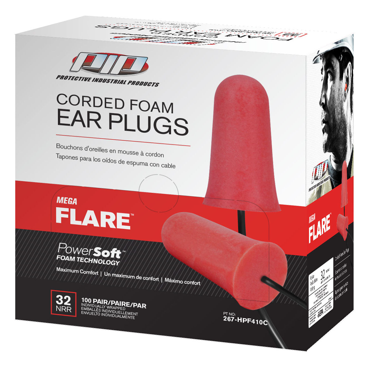 32 NRR Ear Plugs - PIP - Disposable Foam