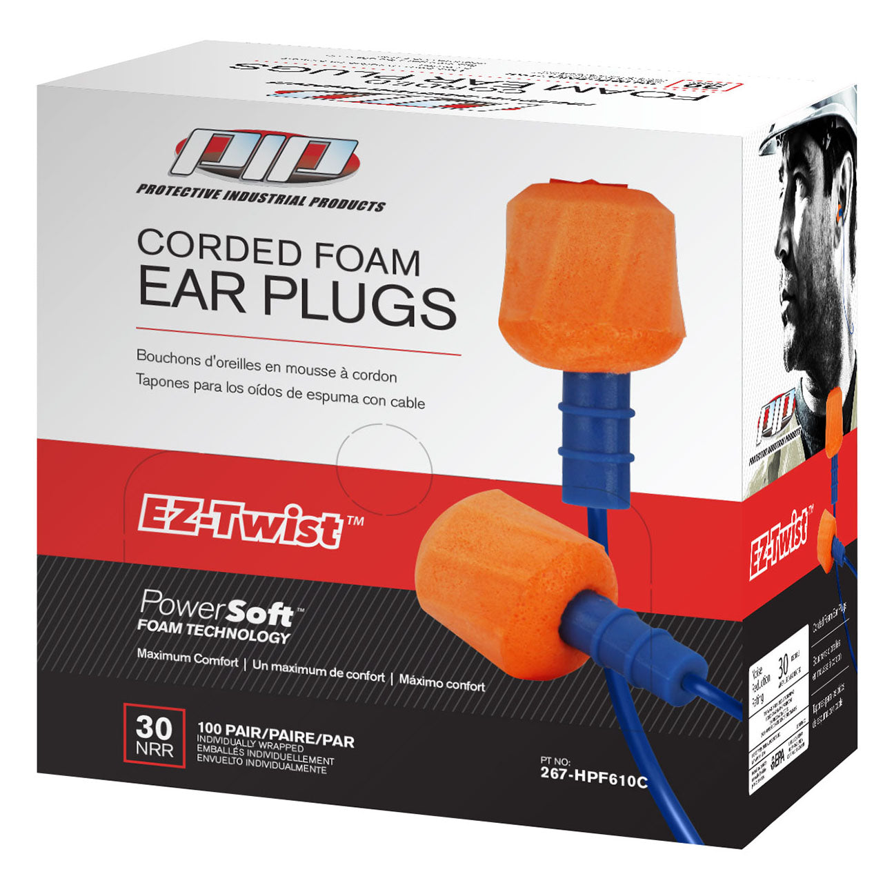 30 NRR Ear Plugs - PIP - Comfortable Foam