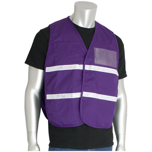 Purple Safety Vest - PIP - Comfortable Cotton Blend