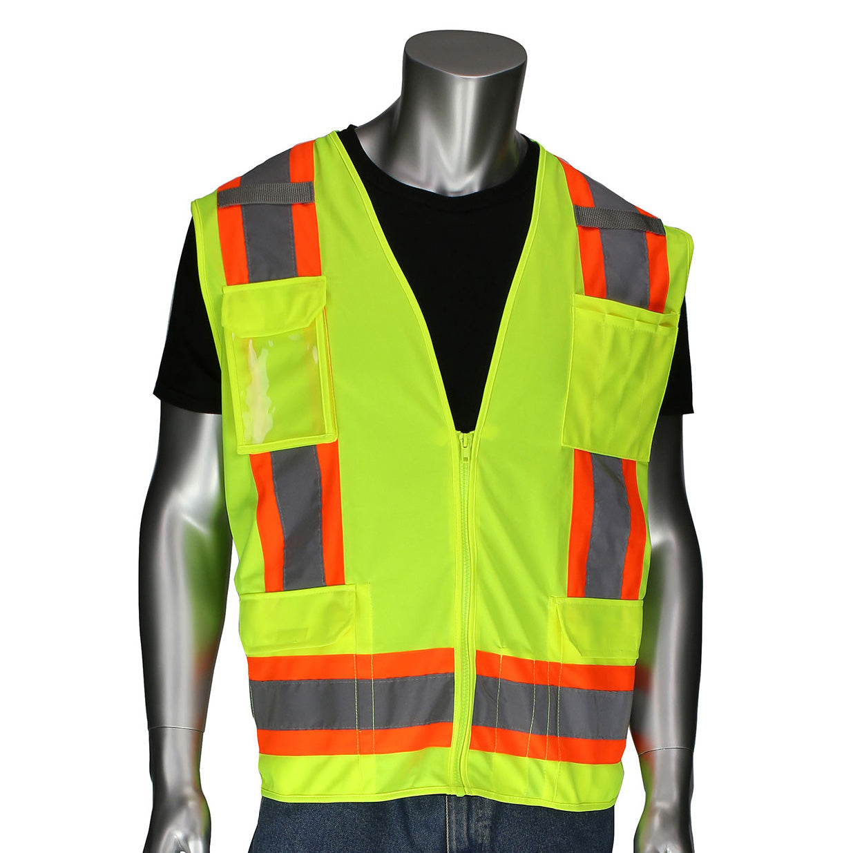 Hi-Vis Yellow Safety Vest - PIP - Breathable Mesh