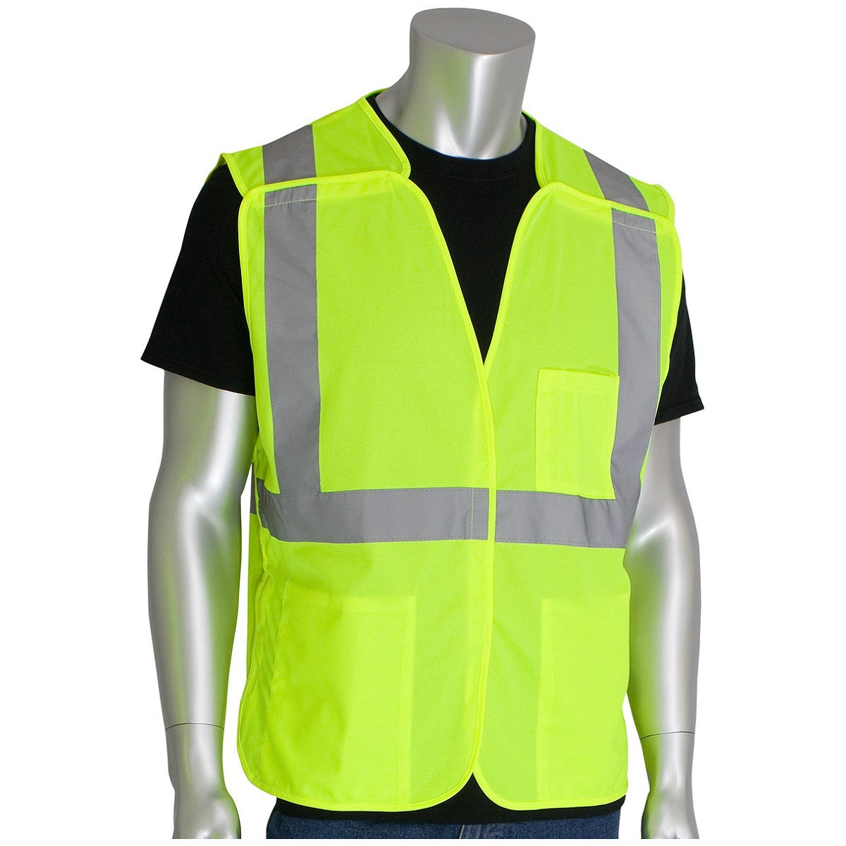 Yellow/Lime Safety Vests - PIP - Mesh Breakaway Design