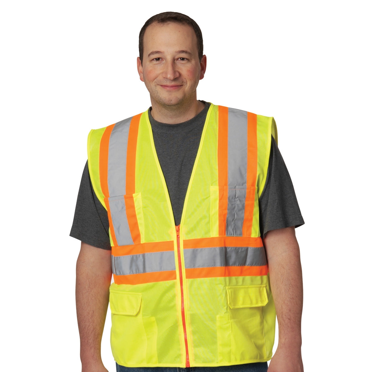Yellow/Lime Safety Vest - PIP - Reflective Design