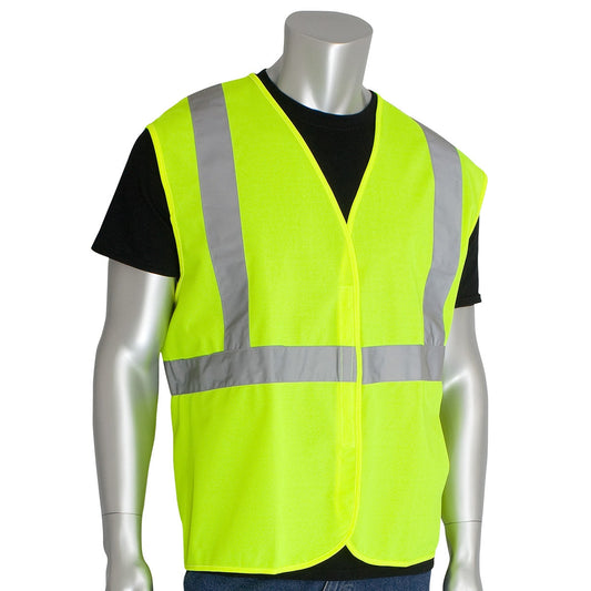 Yellow/Lime Safety Vest - PIP - Solid Polyester