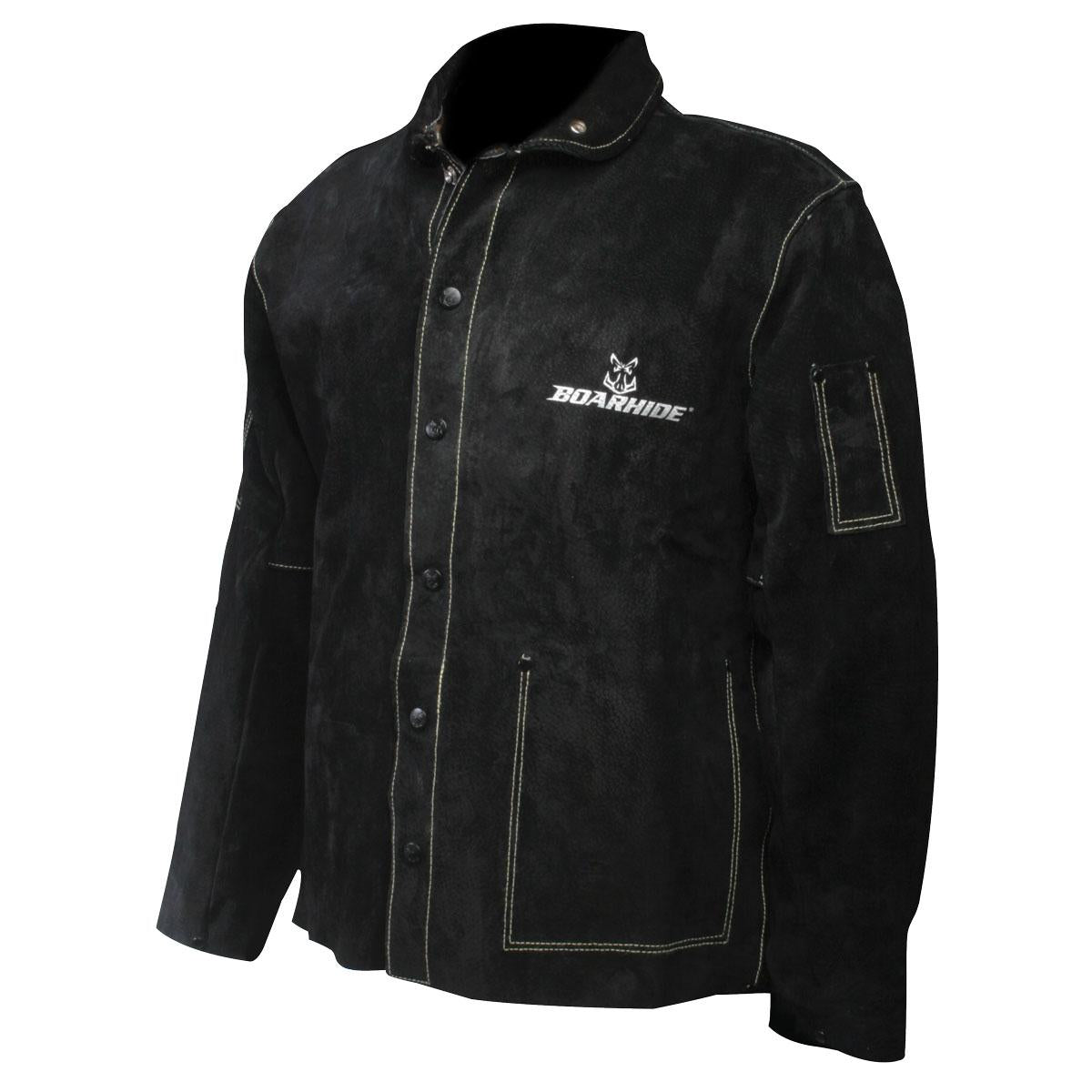 Black Welding Jacket - PIP - Caiman Boarhide Quality